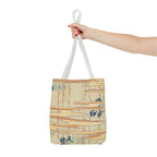 Wavy Floral Print Tote