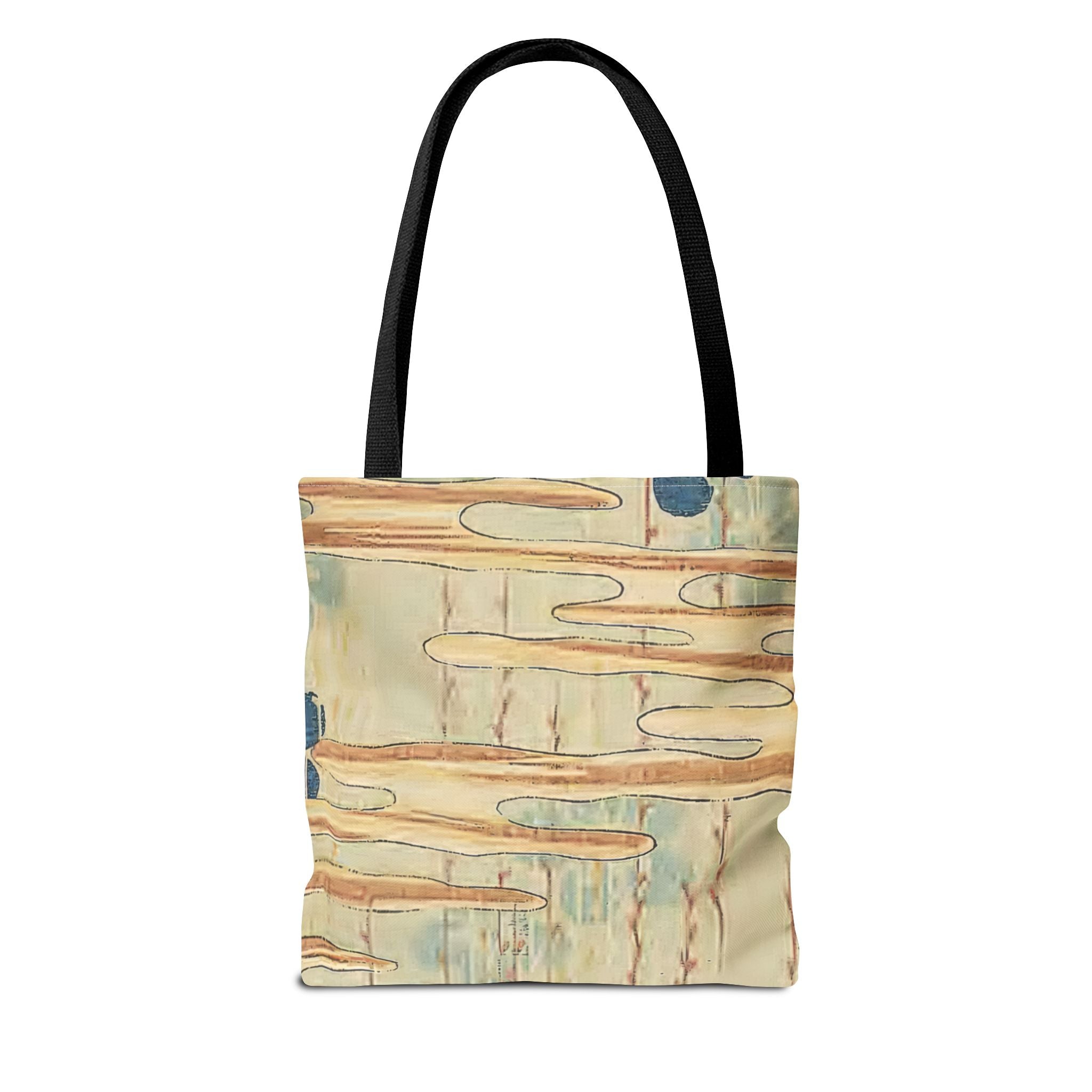 Wavy Floral Print Tote