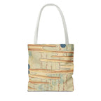 Wavy Floral Print Tote