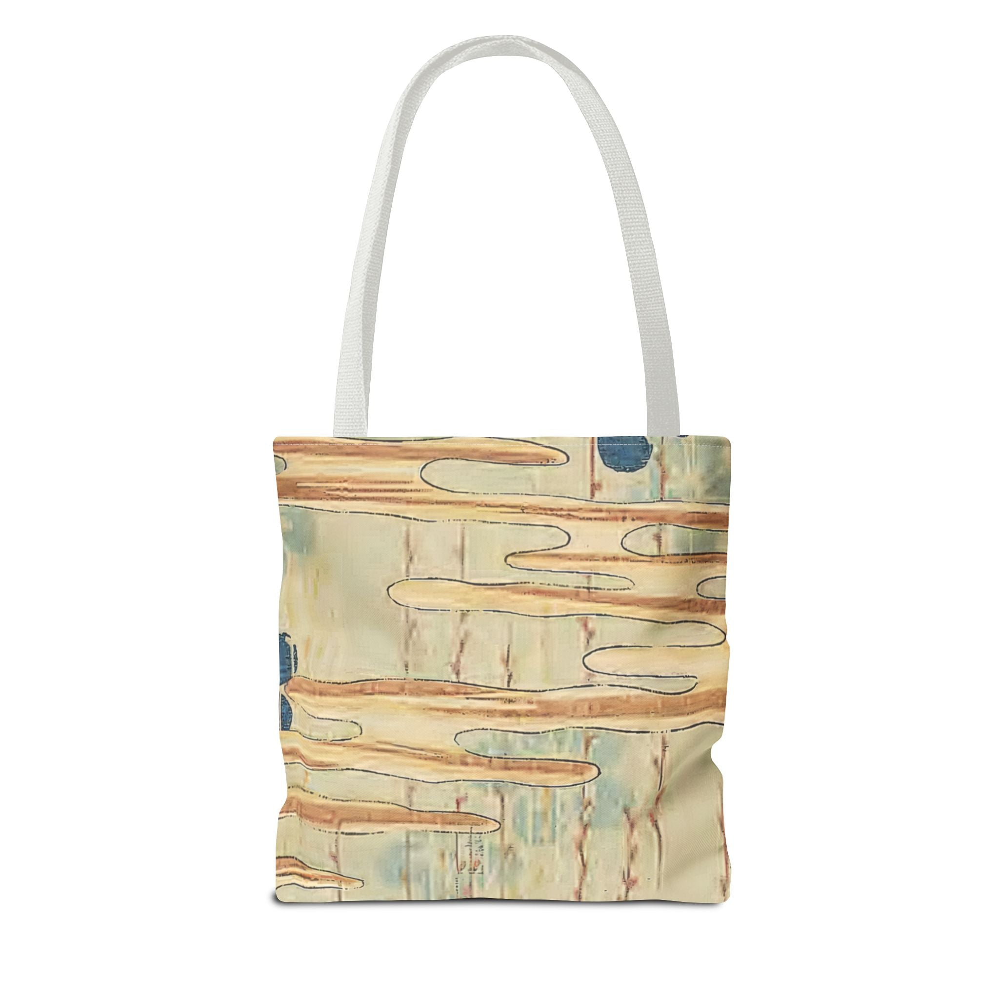Wavy Floral Print Tote