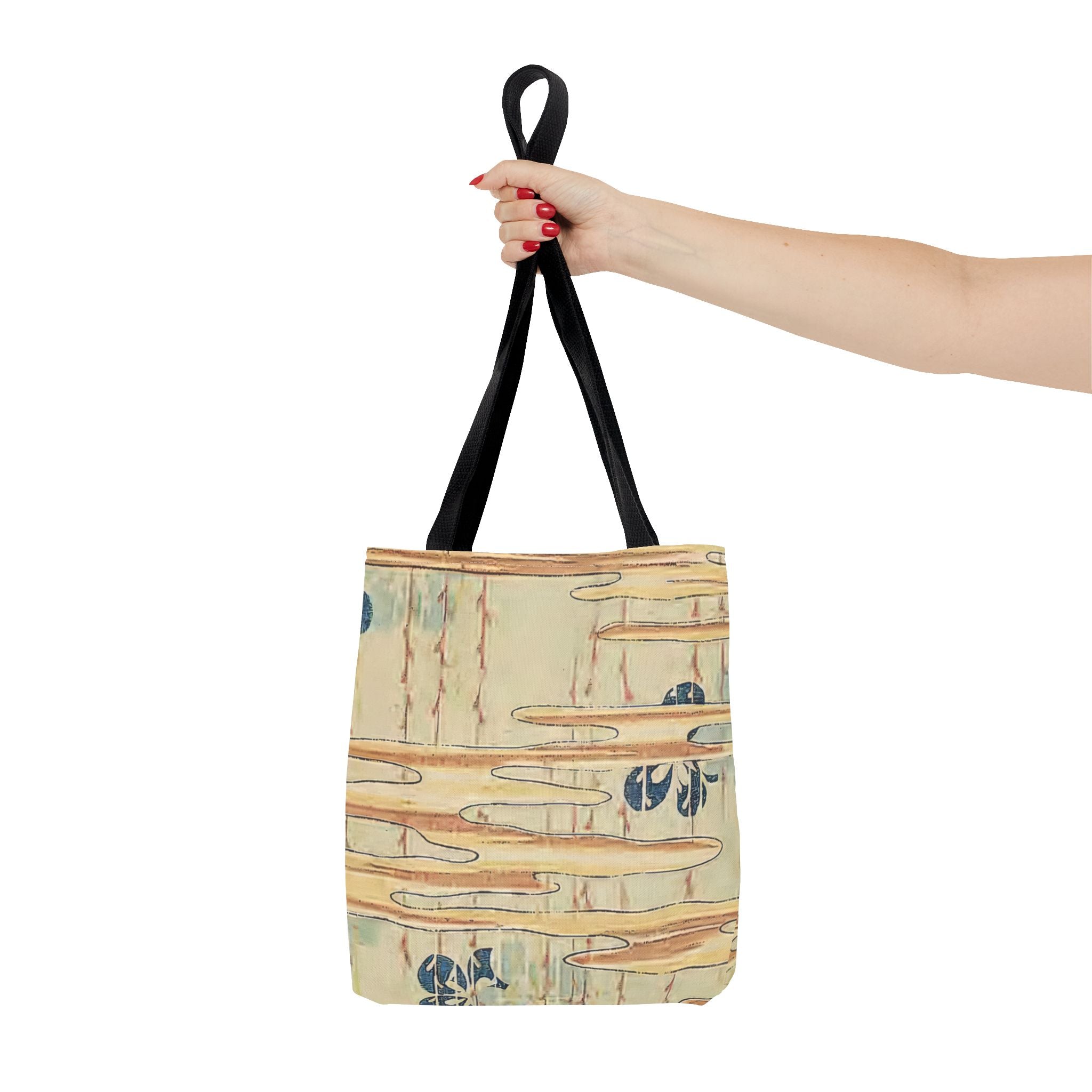 Wavy Floral Print Tote