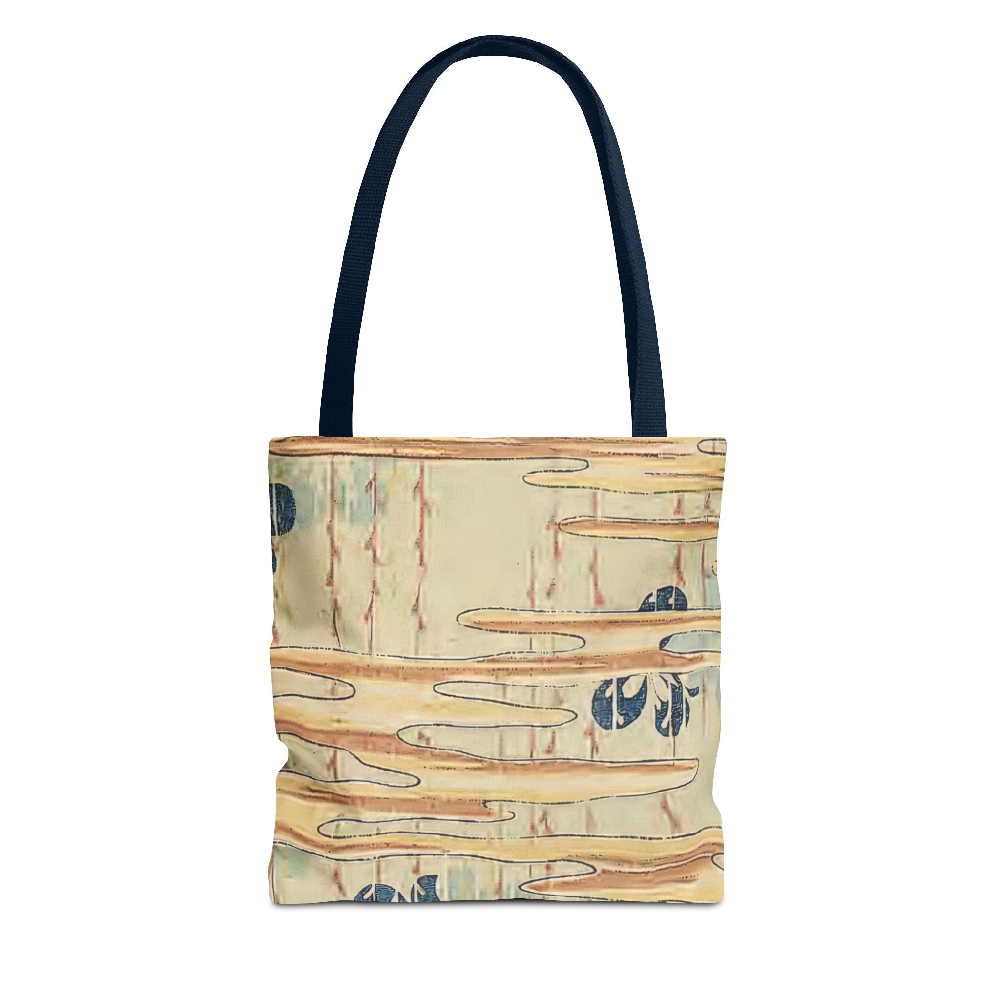 Wavy Floral Print Tote