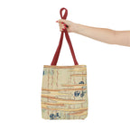 Wavy Floral Print Tote