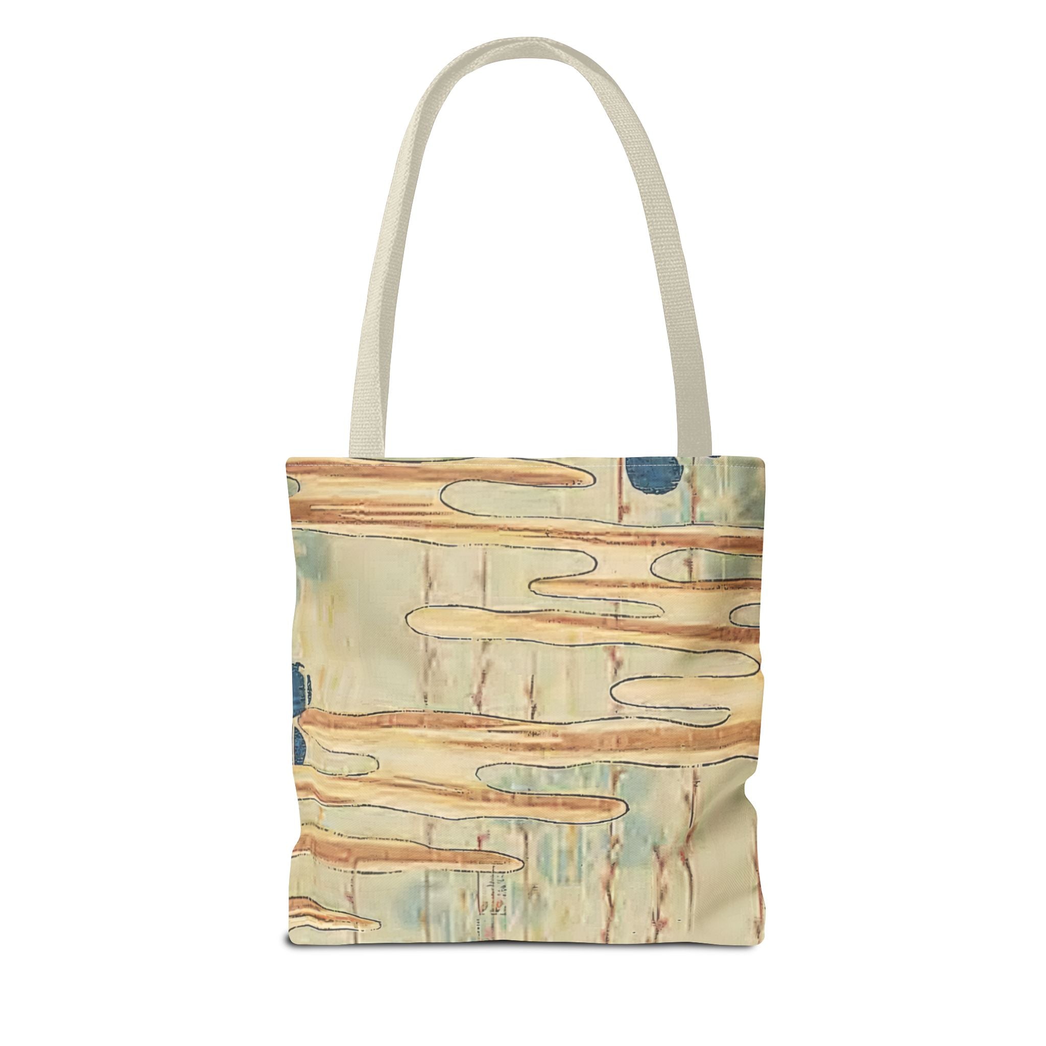 Wavy Floral Print Tote