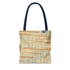 Wavy Floral Print Tote