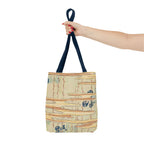 Wavy Floral Print Tote