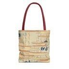 Wavy Floral Print Tote