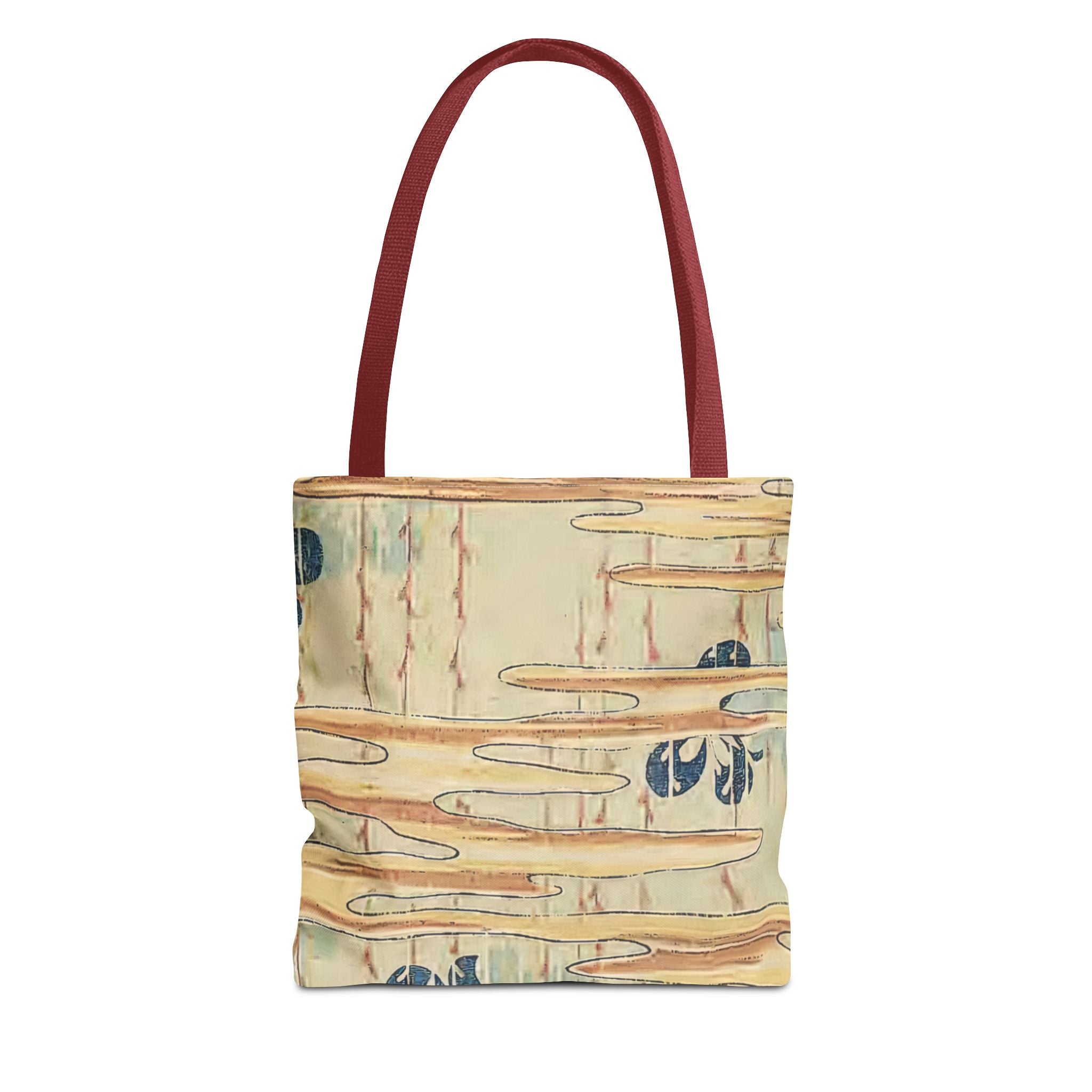 Wavy Floral Print Tote